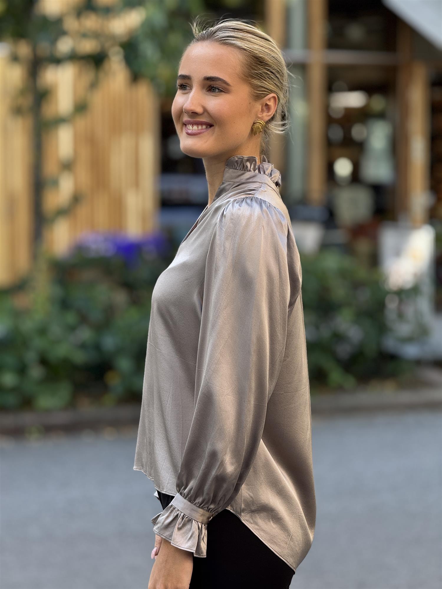 Vale Blouse, Taupe