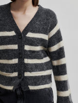 Ovalis Knit Wide Sleeve Cardigan, Vulcanic Ash