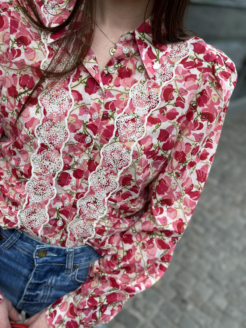 Cotton Slub Shirt, Poppy Field