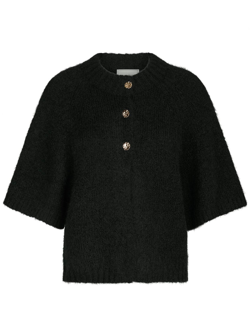 Benuta Fluffy Knit Cardigan, Black