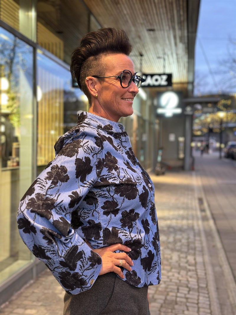 Cord Shirt, Blue Peony