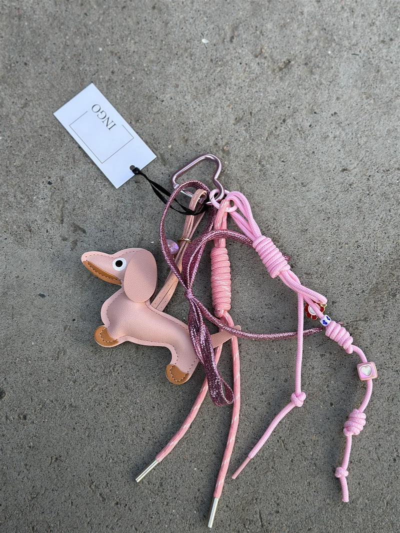 Bag Charm, Pink Dachs