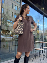 Aminase PW Dress, Brown