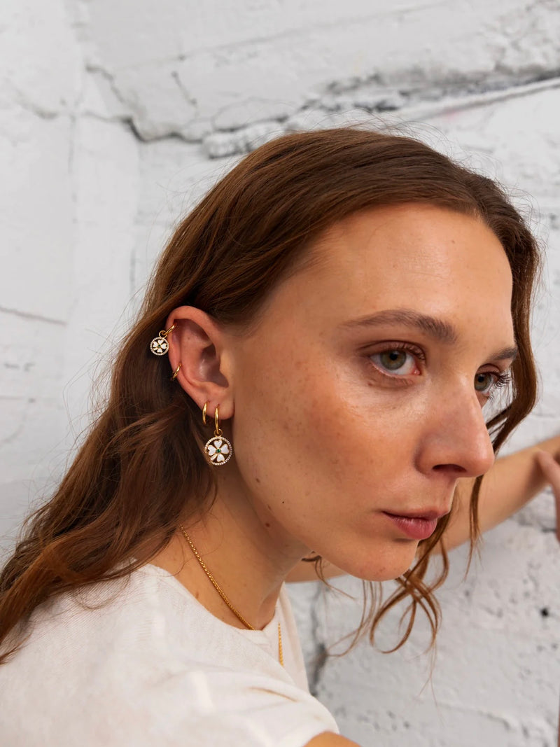 Earring, Small Hoops, gold