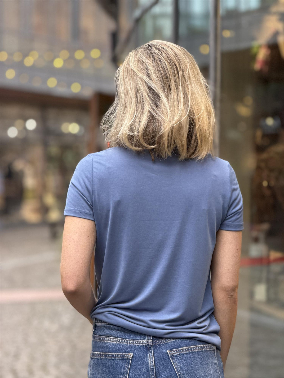 Adele t-shirt round neck, Blue