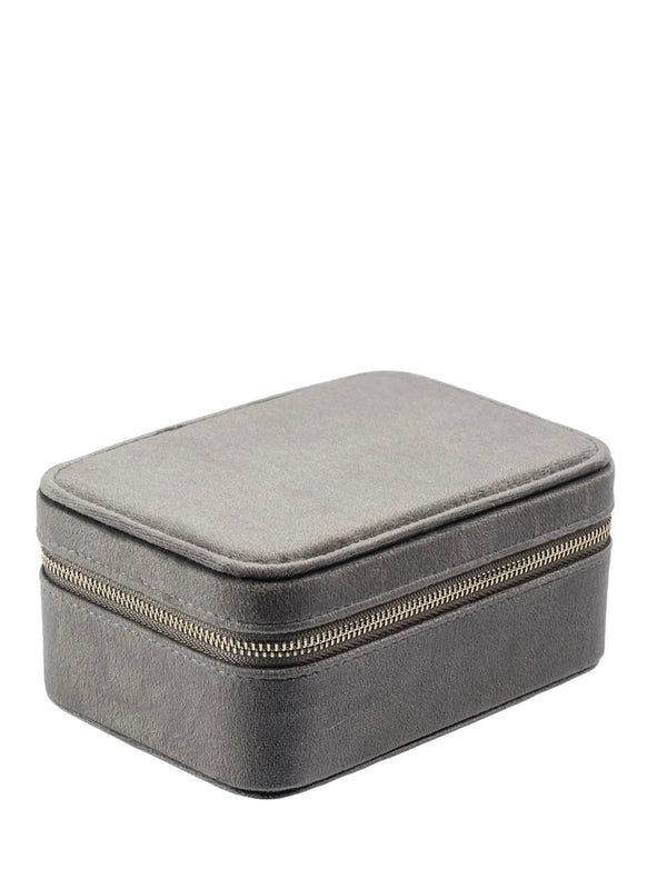 VELVET JEWELLERY BOX, Dark Grey