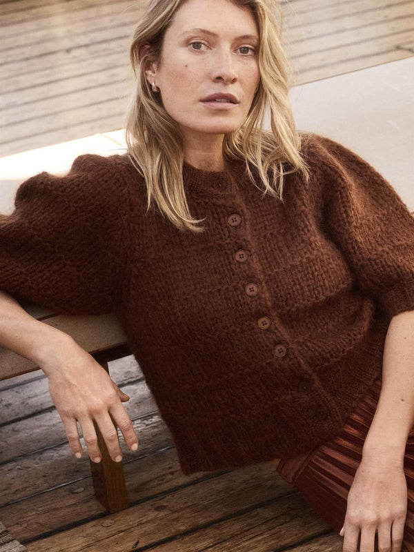 Vernona PW Cardigan,Brown