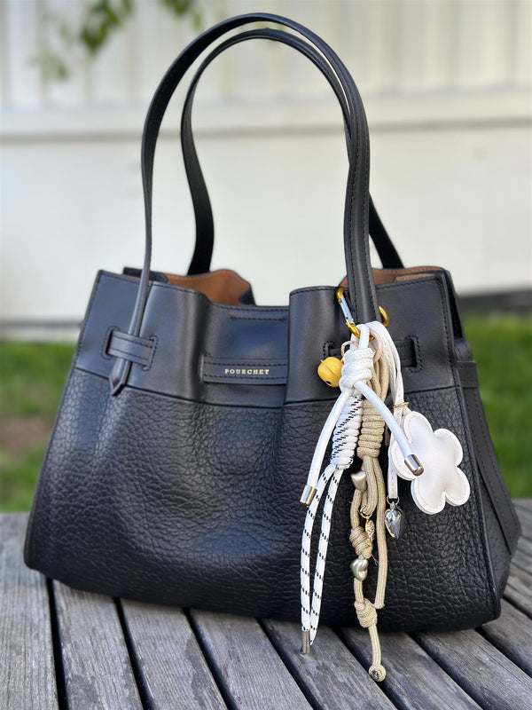 Bag Charm, White Bell Flower