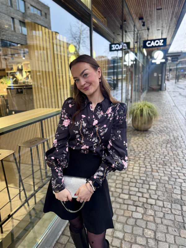 Satin Blouse, Midnight Garden