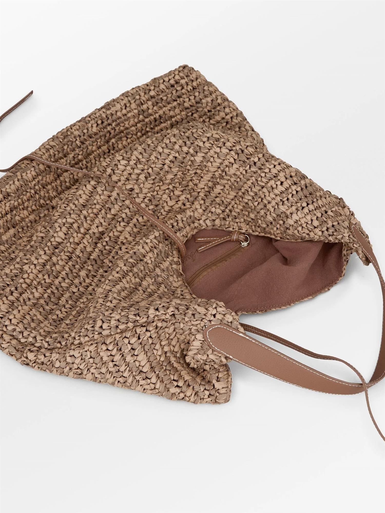 Paper Straw Siena Bag, Brown