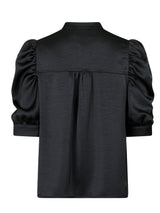 Roella Heavy Sateen Blouse, Black