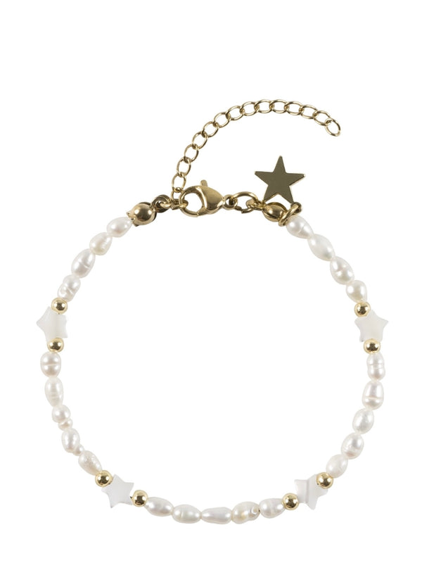 Star MOP Bracelet, White Pearl