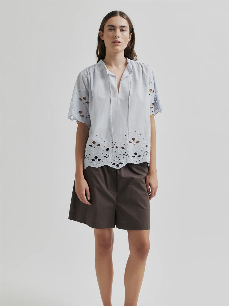 Limona Blouse, Gray Dawn