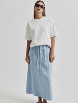 Irvin Denim Skirt, Light Blue Denim