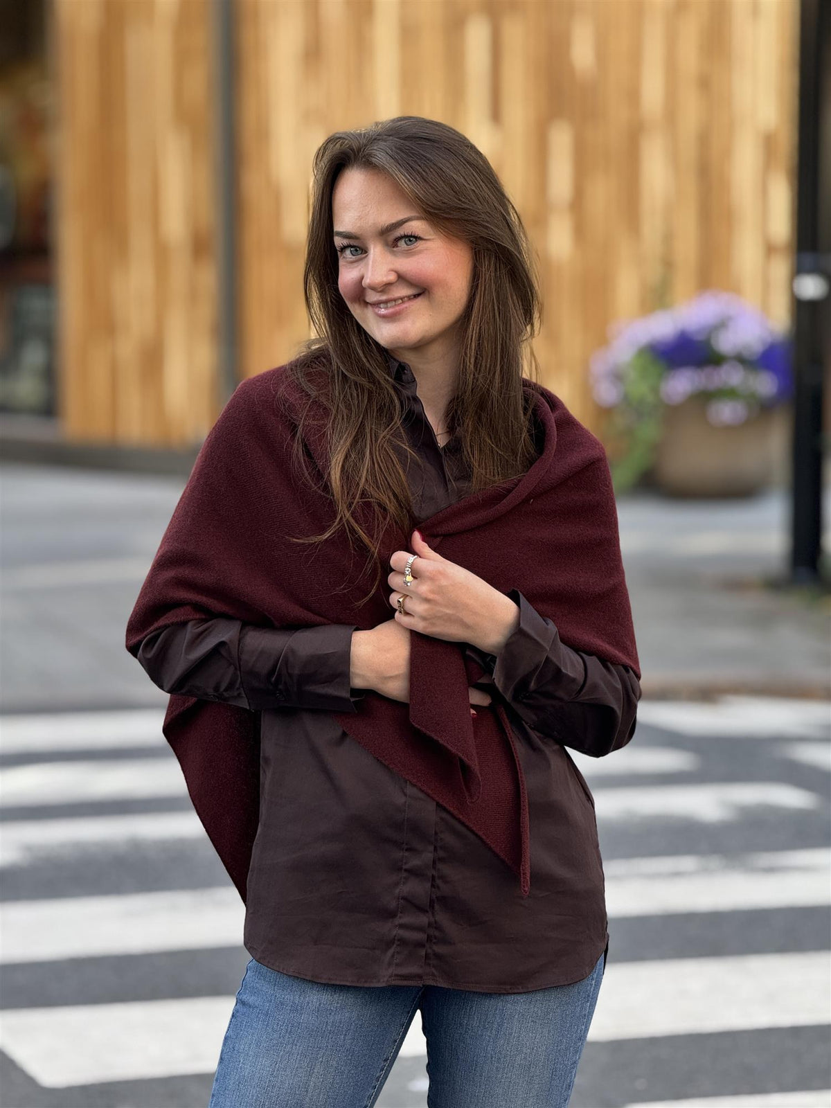 Bailey  Kashmir Scarf, Burgunder