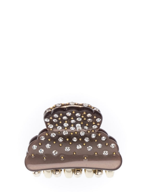 Crystal Hair Claw Small, Soft Brown
