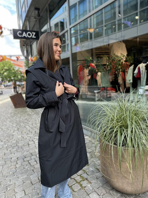 Regndråpe Trench Coat, Black