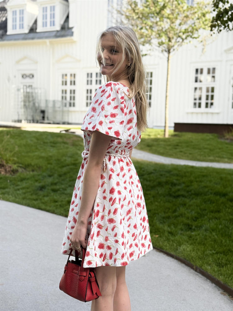 Linen Flared Dress, Romance Petal