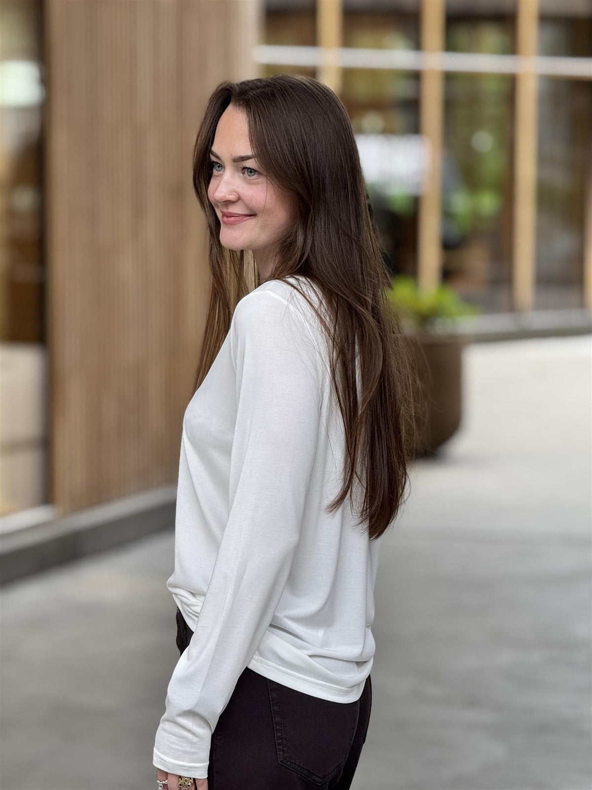 Aila  T-shirt Longsleeve, White