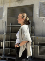 SANNE Poncho, Grey Melange