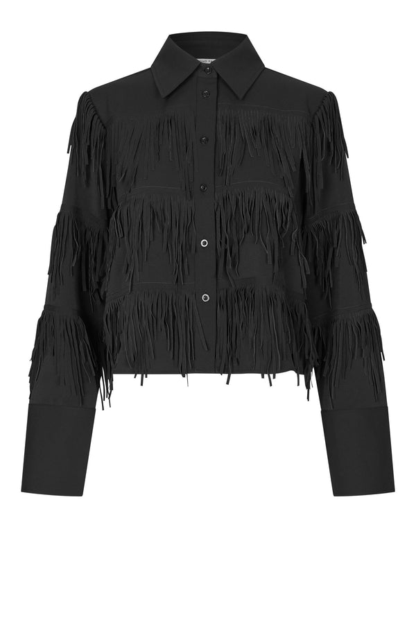 Dancing Cropped Shirt, Black