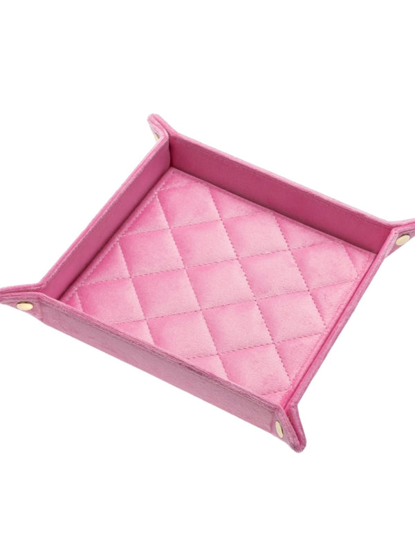 Quilted Jewellery Tray M, Bubblegum Pink