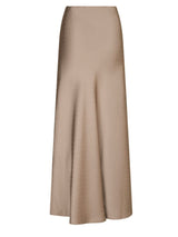 Viso Heavy Sateen Bedaz Skirt, Dark Taupe