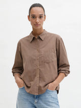 Blouse, boxy shape, kent collar, chest pocket
