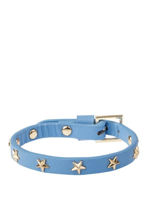 Leather Star Stud Bracelet Mini, Ibiza Blue