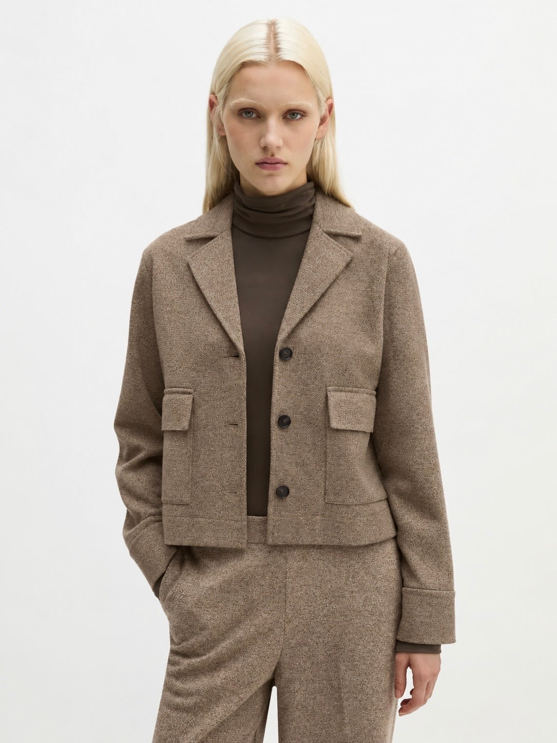Jersey Blazer, Dark Brown