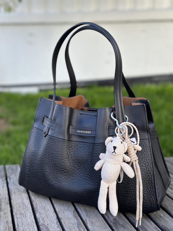 Bag Charm, Beige Teddy