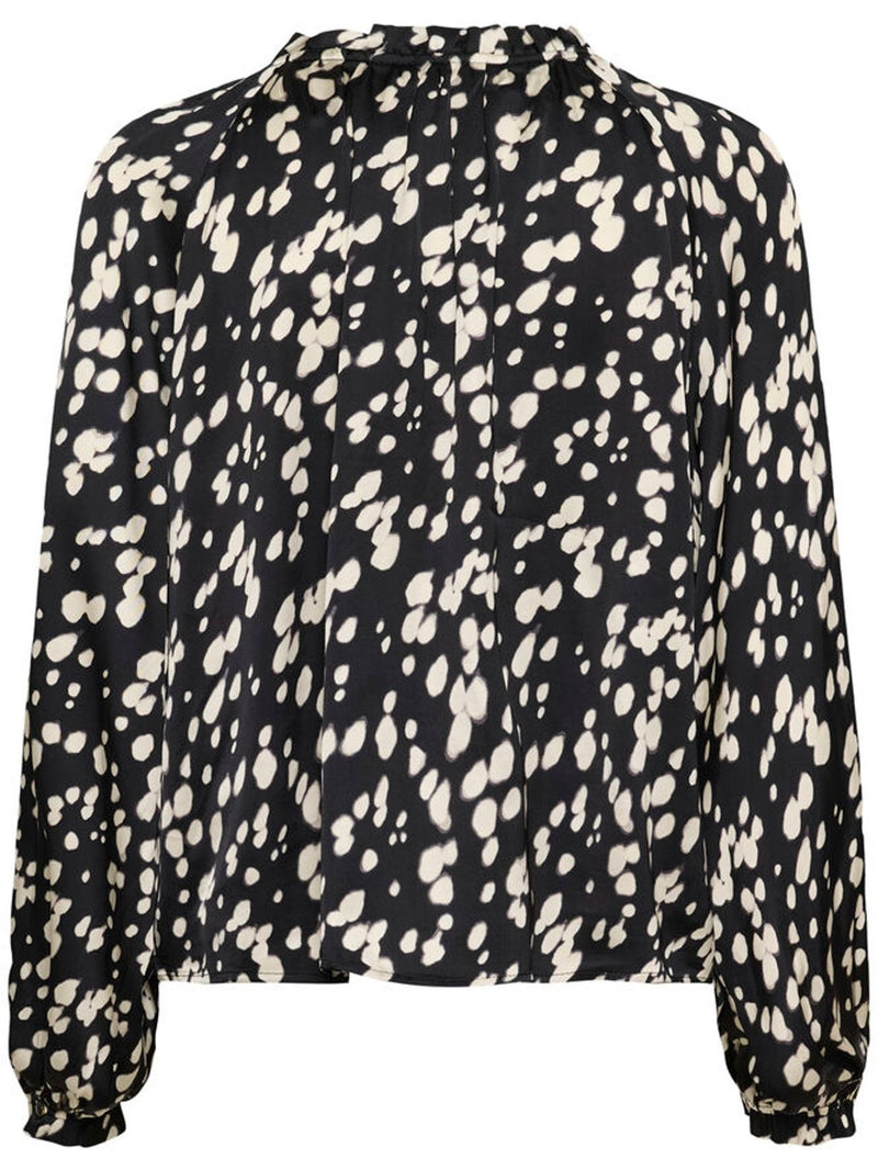 Venessa PW Blouse, Black Dot print