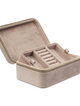 Velvet Jewellery Box, Warm Taupe