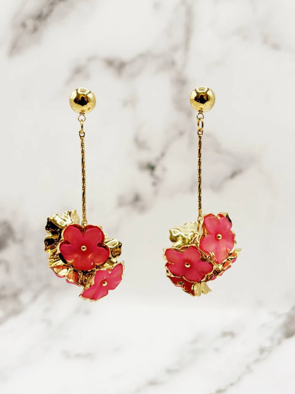 Flower Earring, Pink