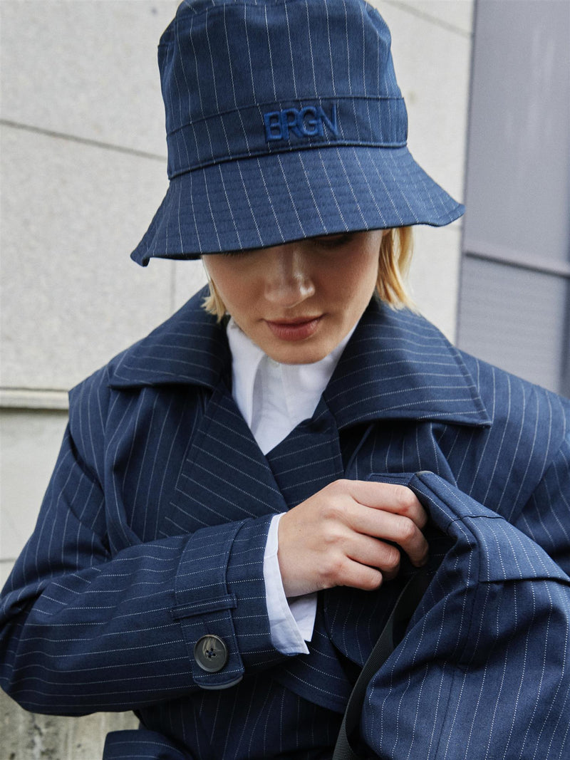 Bucket, Navy Pinstripe