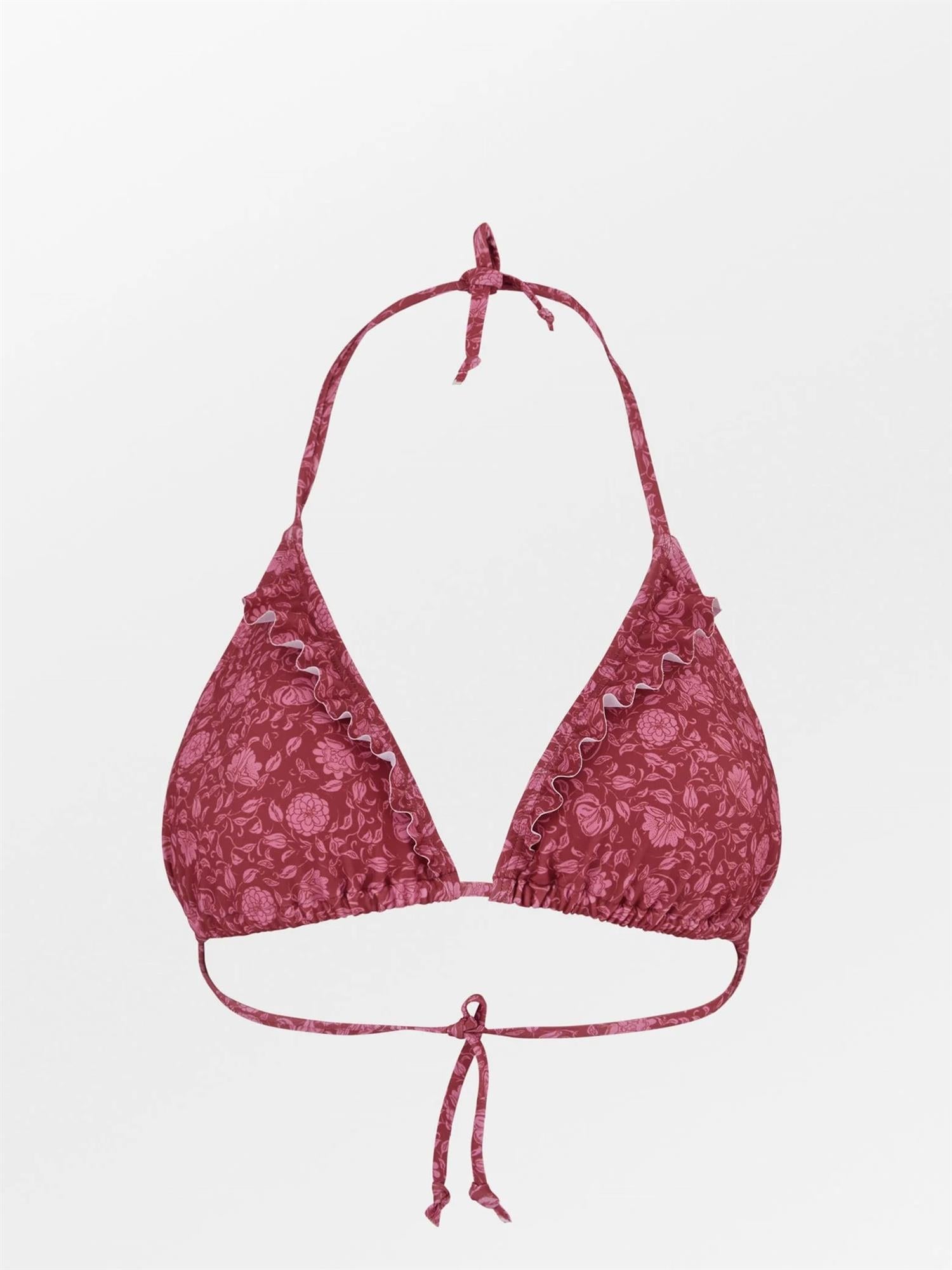 Asflora Bel Frill Bikini Top, Red