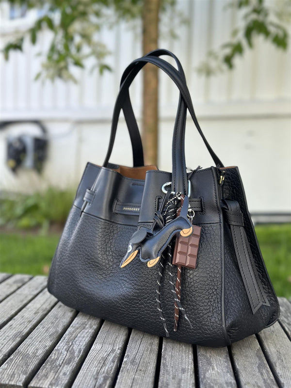 Bag Charm, Black Dachs Chocolate