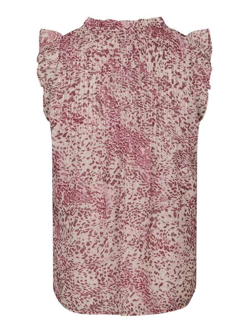 Izar Blur Graphic Top, Evening Rose