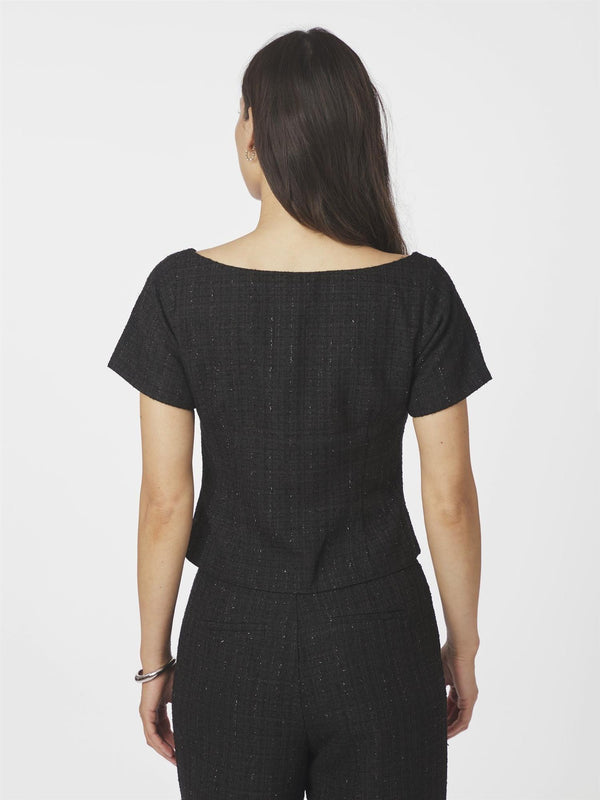 Tango Boucle Top, Black