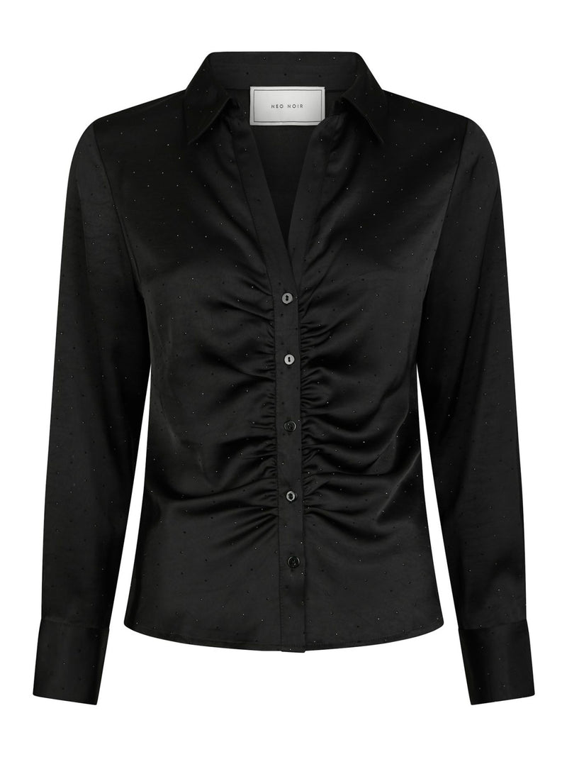 Christy Heavy Sateen Bedaz Shirt, Black