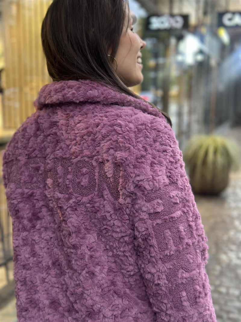 Fake Fur Coat, Rosa