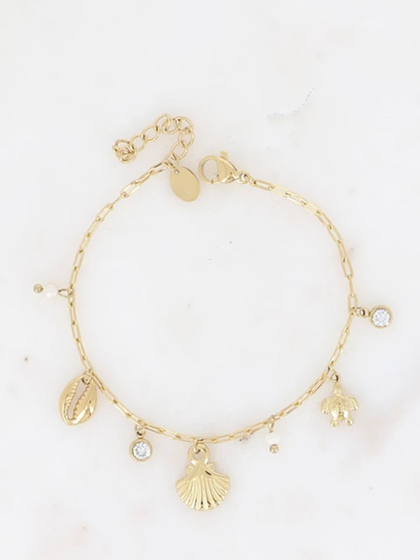 Bracelet shell, gold
