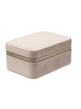 Velvet Jewellery Box, Warm Taupe
