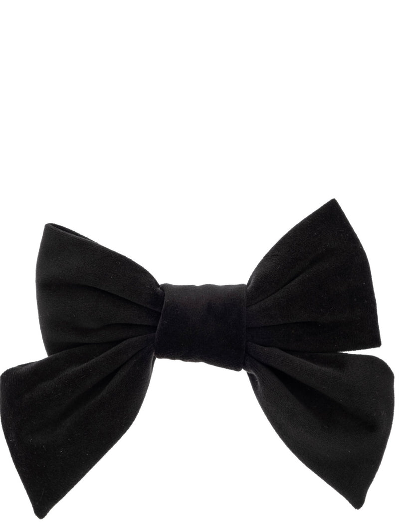 Velvet Bow Hair Clip, Black