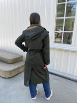 Regndråpe Trench Coat, Green