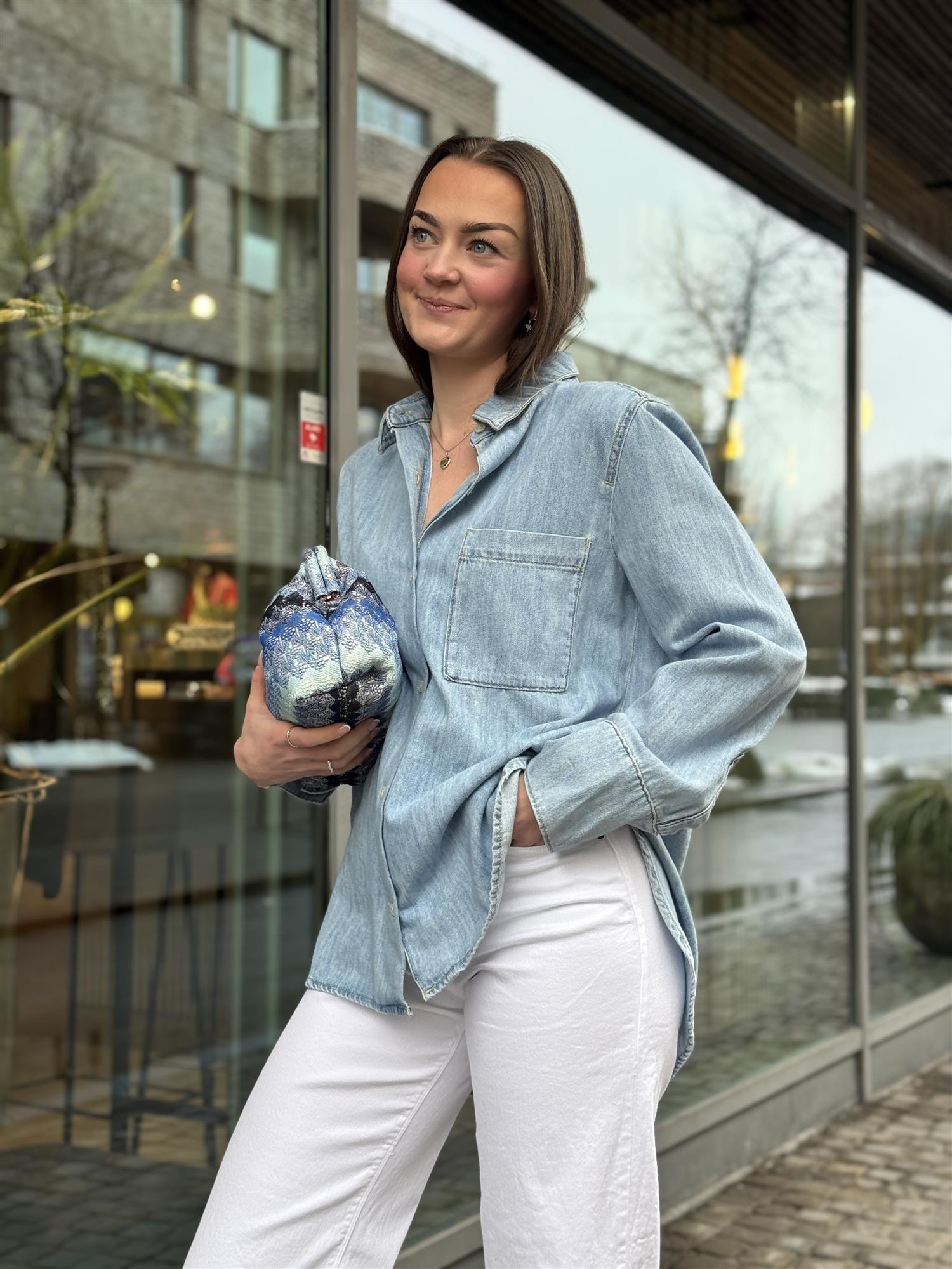 Denim Shirt, regular fit,  A-shape