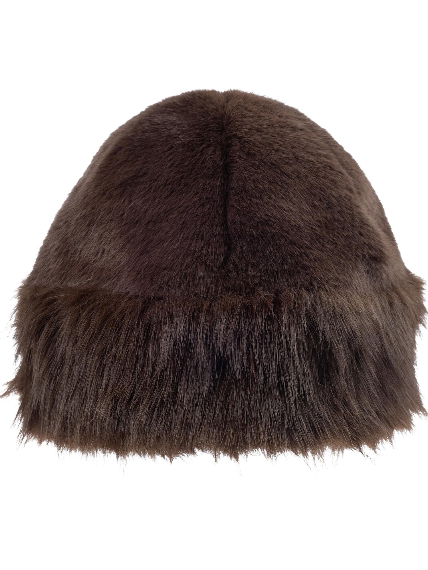 Faux Fur Hat, Brown