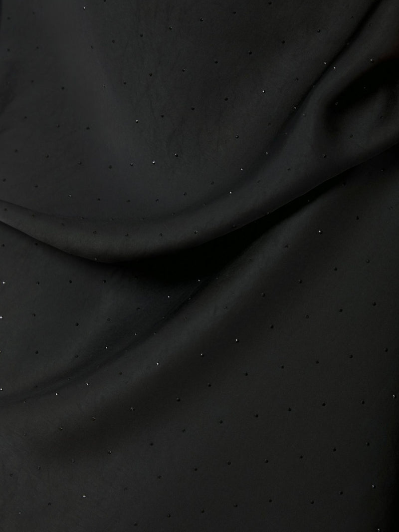 Viso Heavy Sateen Bedaz Skirt, Black