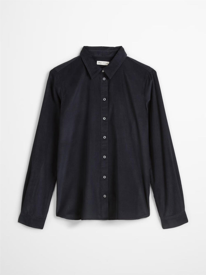 Blouse, kent collar, Night Blue