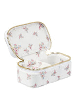 Velvet Jewellery Box Micro, Off White Butterfly
